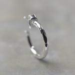 槌目 シルバーラウンドプレーンフープピアス 2.0mm幅 ハンマー｜SILVER PIERCE｜838
