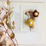 【New】Retro Flower mix twin Hair Clip‎✿  ̖́-