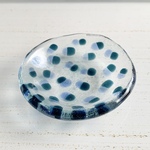 変形ドットの豆皿(ディープブルー)
