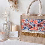 ジュートバック×インド刺繍リボン