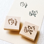 ☆OK・スゴイ☆콜・대박 ☆韓国語はんこ☆ハングルはんこ☆スケジュール帳☆消しゴムはんこ