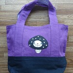 ハムきの子トートバッグ大   紫