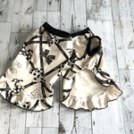 犬服🐶リボン柄、裾フリル付タンクトップ