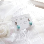 ✧‧ ⁎⁺˳༚ ✧༚ Sky Blue 伊勢産 あこや真珠  レアColor 国産 伊勢 イヤリング/ピアス ✧‧ ⁎⁺˳༚ ✧༚  