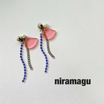80‘s color pierce＊blue×pink