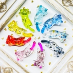 【受注】☆琉球ガラス☆とびつきねこ☆チャーム　キーホルダー　レジン