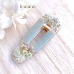 mint greenのヘアクリップ　ギフト　誕生日プレゼント　バースデープレゼント　花　フラワー　