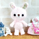13cmうさぎのぬいぐるみ(ピンク)　