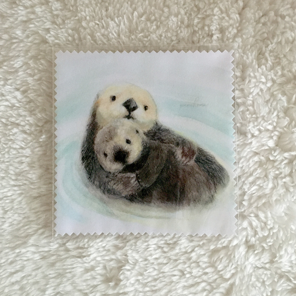 めがね拭き ラッコ親仔 Puncheno S Gallery Minne 国内最大級のハンドメイド 手作り通販サイト