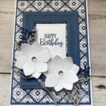 【バースデーカード】White flowers with morning dew