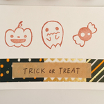 素朴なイラストのハロウィンはんこ