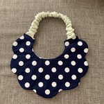 ●◯大型犬用もくもくスタイ◯●ネイビー水玉✖️デニム調　