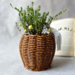 ユティルポットＳサイズ♡丸洗いできるバスケット♡ハンギングや鉢カバーにも