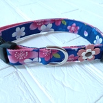 44~61cm🌸桜柄首輪　大型犬
