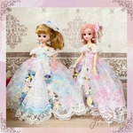 【専用商品】お花いっぱいのドレス　ピンク&ブルー