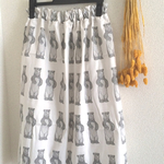 くま動物ホワイト白タイトスカート