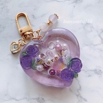 キラキラハートシェイカーキーホルダー Purple♡