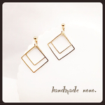 ダブルスクエアピアス♡nono.
