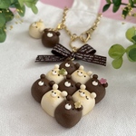 チョコとバニラのちぎりパン　バッグチャーム 