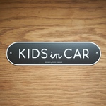 🔸傷有特価🔸プレート型【黒】KIDS IN CAR マグネット