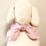 ワンコ用⭐︎クールリボン(ピンク×モロッコ柄)