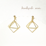 スクエア&トライアングルピアス♡nono.