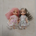 ミキちゃんマキちゃん　服　花柄フリルワンピースセット