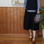 綿麻 ガウチョパンツ