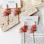 【　PINK   】ハート　#142  イヤリング　ピアス
