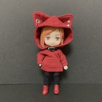 猫耳パーカー【レッド】