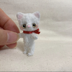 二足歩行　白猫ちゃん　モールアート　モールベア 