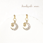 キラキラ月のピアス♡nono.