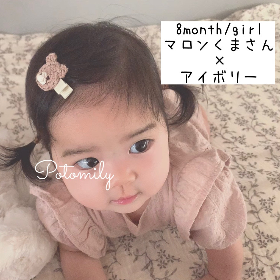 ❁コーデュロイハート❁ ベビーヘアピン ベビーヘアクリップ