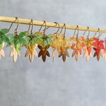 移ろい　紅葉のピアス（イヤリング）