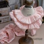シャイニープリーツ フープフリルリボン（Powder Pink / パウダーピンク）×50cm