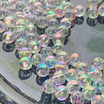 6mmクリア×オーロラビーズ/20個