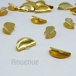 半円形 ワニカン/ ワニ口   12ｘ20mm Lサイズ【 GOLD 】6個