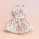 ドール服＊チュール袖アデラジャワンピースライトピンク系