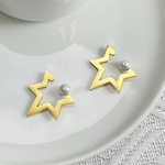 Pearl with star イヤーカフ