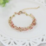 「受注生産」ファルファーレビーズデザインブレスレット（ケープタウンピンク）