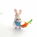 【受注制作】セキセイインコのあみぐるみウサギさんver.