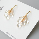 今週500円OFF＊　クォーツのマロンピアス／イヤリング