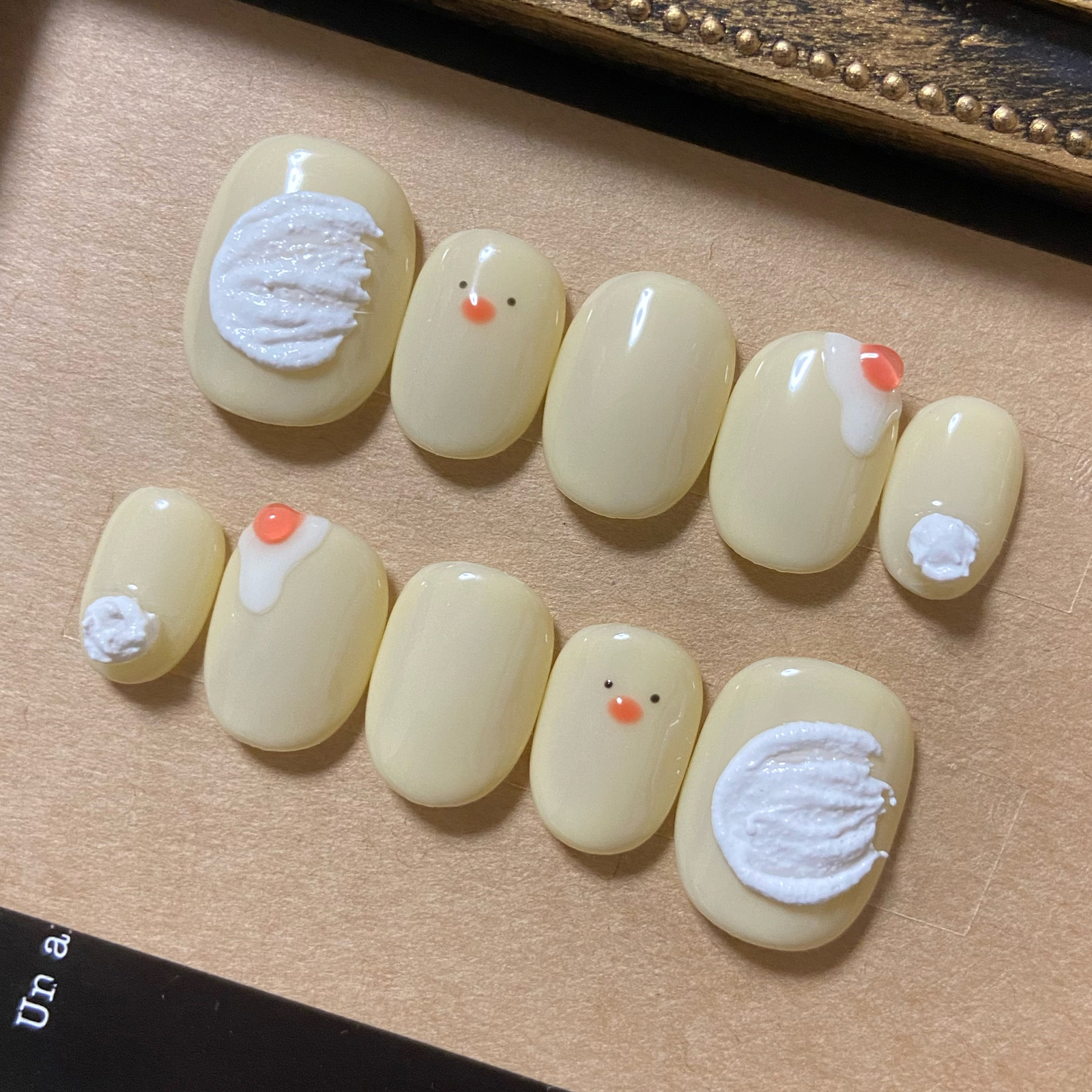 ネイルチップよわいこ the小悪魔♪ピンク×ブラック×ホワイトのエロ可愛 ネイルチップ