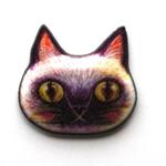 クッションモチーフ【purply CAT】2個