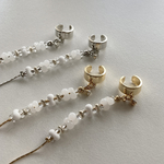 (再)【ゴールド】ファルファーレ付き ロングイヤーカフ(チェコビーズ)