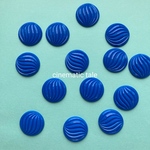 30mm【4コ】《レトロブルー》ウェーブラインカボション