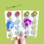 【再販】刺繍シリーズピアス【左】2way 