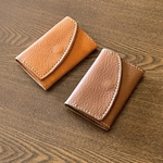 ちょいスリムなミニ財布 ✨オイルレザー　こんがりブラウン　キャメル