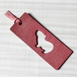 カピバラ レザーしおり　シルエット型抜きVer　ピンク