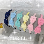 送料無料【全6色】キッズ　カチューシャ　リボン　星